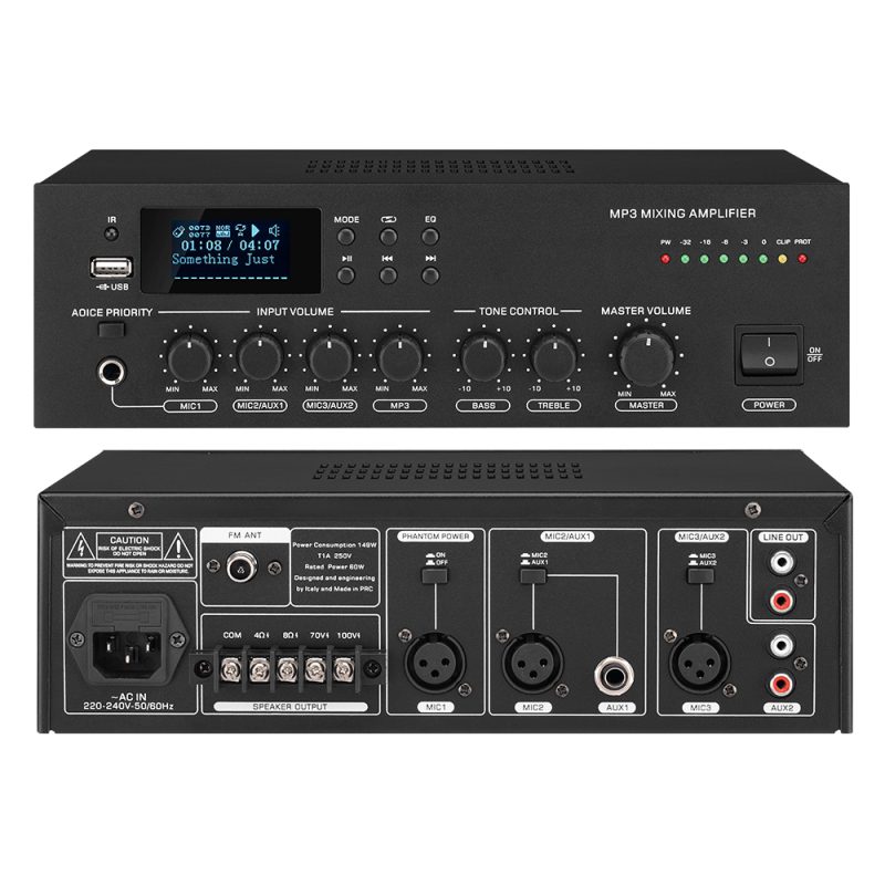 Hot Sale High Quality Bluetooth Digital Amplifier 60W to 1300W Dual Channel Four Channel Power Amplifier Stereo Karaoke Audio System Professional Audio Class D Amplifier Can Be Customized(RH61MB)